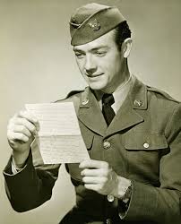 soldier reading mail